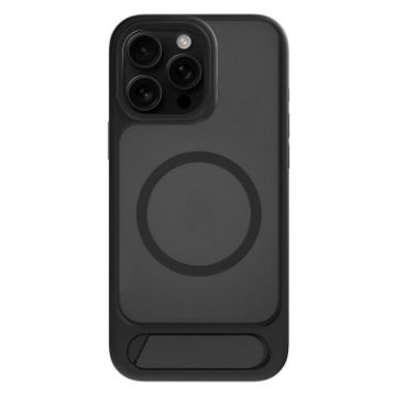 iPhone 13 Pro Kalebol MagSafe Tilt Holder PC Hybrid TPU Case Black - 1