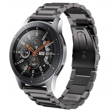 24mm Grey Titanium Alloy Watch Band with Three Beads Flat Buckle - 1