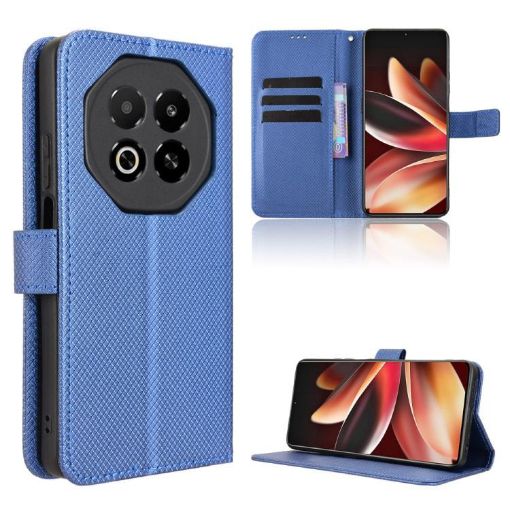Meizu Note 16 5G Blue Diamond Texture Leather Phone Case - 1