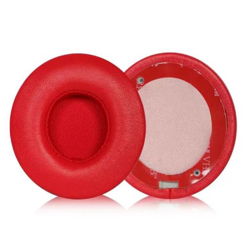 Replacement Lambskin Earpads for Beats Solo3/Solo2 Wireless - Red (1 Pair) - 1