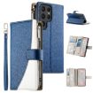 Samsung Galaxy S25 Ultra 5G Dark Blue Leather Wallet Case with Strap - 1