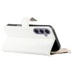 Samsung Galaxy S24+/S25+ 5G Leather Wallet Case with Strap - White - 5