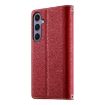 Samsung Galaxy S24+/S25+ 5G Red Leather Wallet Case with Strap - 3