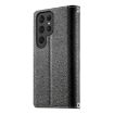 Samsung Galaxy S24 Ultra 5G Leather Wallet Case with Strap (Black) - 3