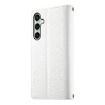 Samsung Galaxy S24 FE 5G Leather Wallet Case with Strap - White - 3