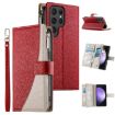 Samsung Galaxy S23 Ultra 5G Red Leather Wallet Case with Strap - 1