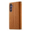 Samsung Galaxy S23 FE 5G Leather Wallet Case with Strap - Brown - 3