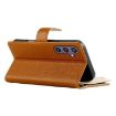 Samsung Galaxy S23 FE 5G Leather Wallet Case with Strap - Brown - 5