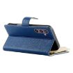 Samsung Galaxy S23 FE 5G Leather Wallet Case with Strap - Dark Blue - 5