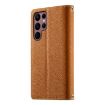 Samsung Galaxy S22 Ultra 5G Brown Leather Wallet Case with Strap - 3