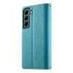 Samsung Galaxy S22 5G Blue Leather Wallet Case with Strap & Card Slots - 3