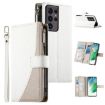 Samsung Galaxy S21 Ultra 5G White Leather Wallet Case with Strap - 1