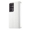 Samsung Galaxy S21 Ultra 5G White Leather Wallet Case with Strap - 3