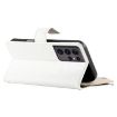 Samsung Galaxy S21 Ultra 5G White Leather Wallet Case with Strap - 5