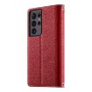 Samsung Galaxy S21 Ultra 5G Red Leather Wallet Case with Strap - 3