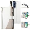 Samsung Galaxy S21 FE 5G White Leather Wallet Case with Strap - 1