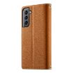 Samsung Galaxy S21 5G Brown Leather Wallet Case with Strap & Card Slots - 3