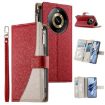 Realme 11 Pro/11 Pro+ Red Leather Wallet Phone Case with Strap - 1