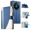Realme 13/12/12+ 5G/Narzo 70 Leather Wallet Case with Strap - Dark Blue - 1