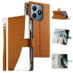 Realme C63/C61 4G Wallet Leather Phone Case with Strap - Brown - 1