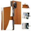Realme C67/12 Lite Leather Wallet Phone Case with Strap - Brown - 1