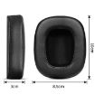Protein Leather Replacement Earpads for EDIFIER G5/G50/G35/G3 (Black) - 4