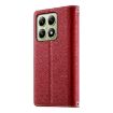 Xiaomi 14T Red Leather Wallet Phone Case with Strap & Multi-card Slots - 3