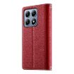 Xiaomi 14T Pro Red Leather Wallet Phone Case with Strap & Multi-card Slots - 3