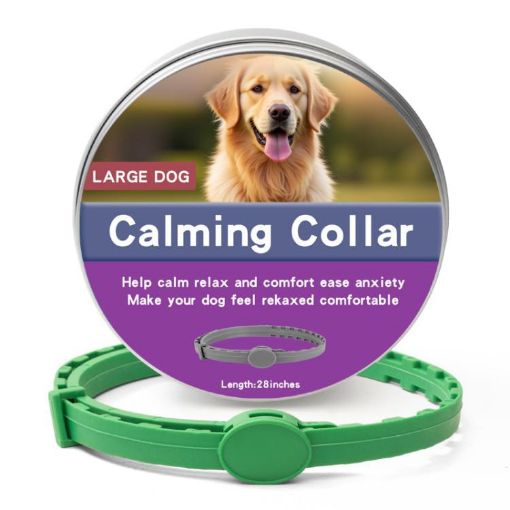 Large Dog Calming Deworming Collar - Fleas & Ticks Removal, 72cm Green - 1