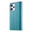 Redmi 12/Note 12R Wallet Leather Phone Case with Strap - Blue - 3