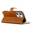 Redmi 12/Note 12R Leather Wallet Phone Case with Strap - Brown - 5