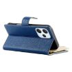 Redmi 12/Note 12R Leather Wallet Phone Case with Strap - Dark Blue - 5