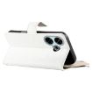 Redmi 13/5G & Poco M6 Wallet Leather Phone Case with Strap (White) - 5