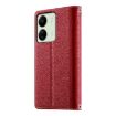 Redmi 13C/5G/13R Poco C65 Leather Wallet Phone Case with Strap (Red) - 3