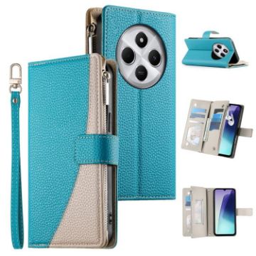 Redmi 14C/14R/A4 5G/A3 Pro Leather Wallet Case with Strap - Blue - 1