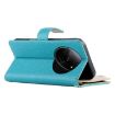 Redmi A3/Xiaomi Poco C61 Blue Leather Wallet Phone Case with Strap - 5