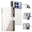 Redmi K70 Ultra White Leather Wallet Phone Case with Strap - 1