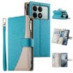 Redmi K70E/Poco X6 Pro Blue Leather Wallet Phone Case with Strap - 1