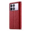 Redmi K70/K70 Pro/Poco F6 Pro Leather Wallet Case with Strap - Red - 3