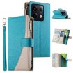 Redmi Note 13 Pro/Poco X6 Blue Leather Wallet Case with Strap - 1