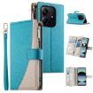 Redmi Note 14 5G Blue Leather Wallet Case with Strap & Multi-card Slots - 1