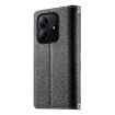 Redmi Note 14 5G Black Leather Wallet Case with Strap & Multi-card Slots - 3