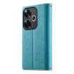Redmi Turbo 3/Poco F6 Blue Leather Wallet Phone Case with Strap - 3