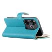 Redmi Turbo 3/Poco F6 Blue Leather Wallet Phone Case with Strap - 5