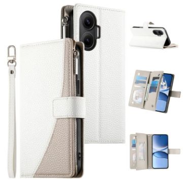 Redmi Turbo 4 Pro/Poco F7 White Leather Wallet Case with Strap - 1