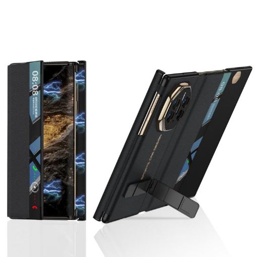 Huawei Mate XT GKK Magnetic Flip Case with Rotating Bracket - Black - 1