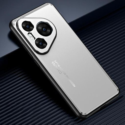 Huawei Pura 80 Ultra 5G Silver Frosted Metal Phone Case - 1