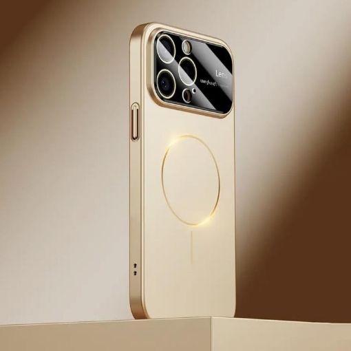 iPhone 14 Pro Max Kalebol MagSafe Frosted PC Case - Desert Gold - 1