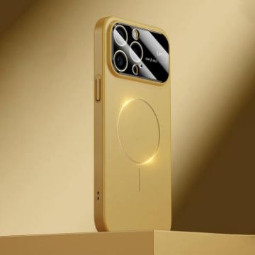 iPhone 13 Pro Max Kalebol MagSafe Frosted PC Case Khaki Large Window - 1