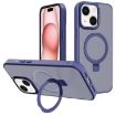 iPhone 15 Kalebol Metal Lens Frame MagSafe Case Navy Blue - 1